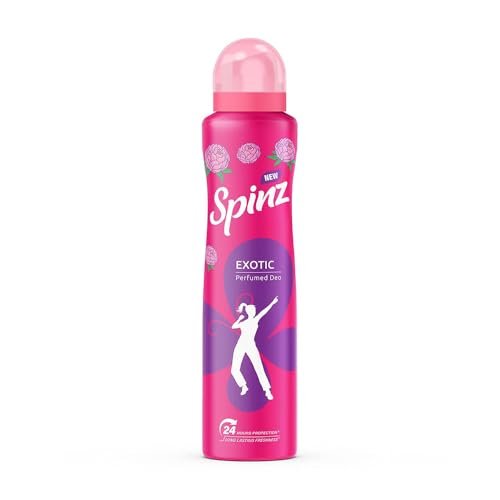 SPINZ Exotic Perfumed Deo For Women With Bulgarian Rose Fragrance For Long Lasting Freshness & 24 Hours Protection From Odour Causing Bacteria, 200ml