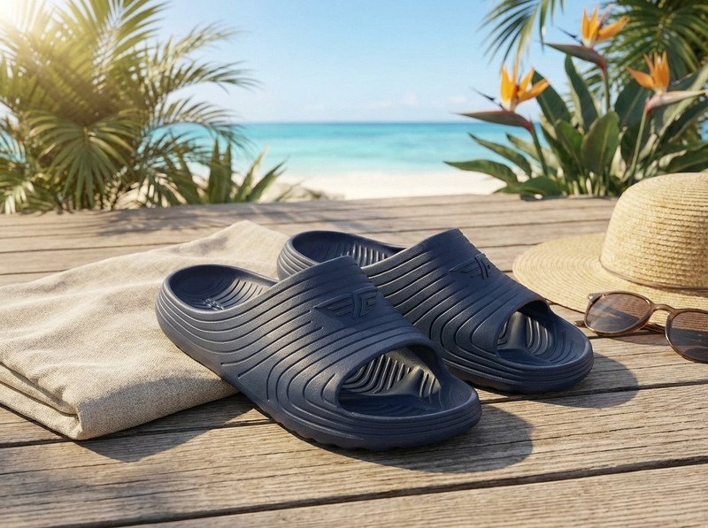 RED TAPE Men Slides(Navy , 8)