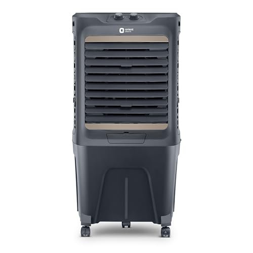 Orient Electric Tornado 88L Desert Air Cooler for home | Densenest Honeycomb Pads | Fully Collapsible Louvers, Inverter Compatible | High Air Delivery | 1 Year Warranty by Orient | Dark Grey