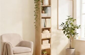 Green Soul Alba 7 Shelves Engineered Wood Book Shelf | Multipurpose Wooden Bookshelf for Home, Bedroom, Living Room, Study Room, Kids Room | Organizer | Storage | 3 Year Warranty (Oak)