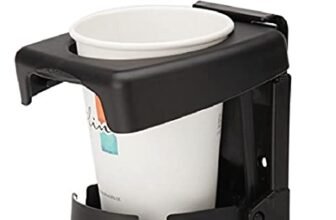 Sarte Car Drink Holder Foldable Cup Bottle Holders Glass Cup Can for All Car & Truck (Black)