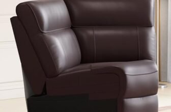 Home Centre Stockholm Half Leather 1-Seater Wedge Recliner – Brown