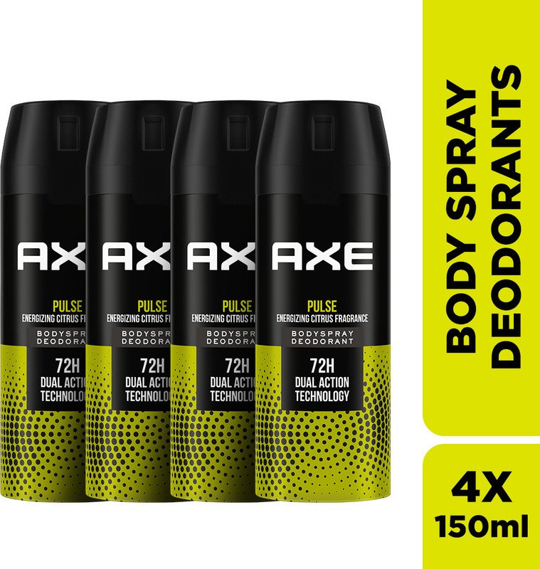 AXE pulse Body Spray  –  For Men(150 ml, Pack of 4)