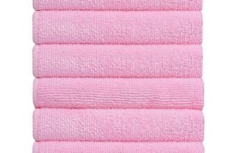 Bathla Spic & Span Multi Purpose Micro Fiber Cleaning Cloth – 340 GSM: 30cmx30cm (Pack of 6 – Pink)