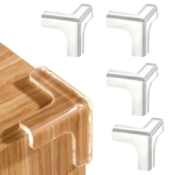 GLUN® 3 Side Baby Proofing Corner Guard, Pack of 1 (4 Piece), T Shape Self Adhesive Corner Protectors, Child & Infant Safety Bump 3 Side Corner Guards