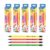 Deli WU54600HB Wood Free Pre-Sharpened Pencil with Eraser, Assorted color, 12 Pcs Each Pack, Pack of 5