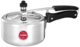 Amazon Brand – Solimo – Sleek Induction Bottom Aluminium Pressure Cooker – 2 Liter (Inner Lid), Silver