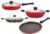 Nirlon Non-Stick Aluminium Flat Base Essential Combo Gift Set Offer with Stainless Steel Lid, Multipurpose Cookware