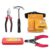 VISKO 824 Hand Tool Set of 10 Pcs With Tool Bag | Plier | Cutting Plier | Hammer | 6Pc Screwdrivers | Hand Tool Kit | Home appliances | Electric Items | Multicolor |