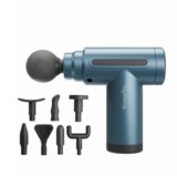 Lifelong Gun Massager for Pain Relief – 8 Massage Heads, 6 Speed Modes, Rechargeable 1200mAh Battery, Quiet 20W Motor, Lightweight & Portable Deep Tissue Massager for Back, Neck, Legs & Travel Use