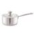 Cello Induction Base Tri-Ply Pro Sauce Pan with Glass Lid, 1.4 Litre, 16 cm | Stainless Steel Cookware | 5 Year Warranty | Induction & Gas Base | Heavy Base | Silver
