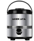 AGHNAYA Steel Hot and Cold Water Dispenser I 5 Liter Size I PU Insulated Thermosteel 5000 ml Flask(Pack of 1, Silver, Steel)