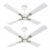 Havells 1200mm Leganza ES 4B Ceiling Fan | Best fan in 4 Blade, Premium Finish Deco. Fan, High Air Delivery | Energy Saving, 100% Pure Copper Motor, 2 Year Warranty | (Pack of 2, Pearl White Silver)