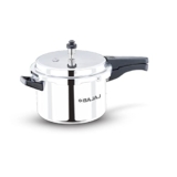 Bajaj PCX OLPC 5 liter Induction Bottom Stainless Steel Pressure Cooker | Induction Compatible | ISI Certified | Bakelite Handles | 1 Yr Warranty【Silver】
